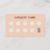 Modern simple coffee Shop Loyalty Card Visitekaartje (Achterkant)