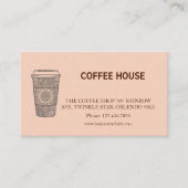 Modern simple coffee Shop Loyalty Card Visitekaartje (Voorkant)