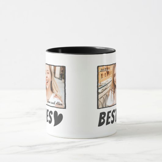 Modern Simple Comic Bestie Best Friends BFF Photo Mok (Midden)