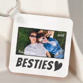 Modern Simple Comic Bestie Best Friends BFF Photo Sleutelhanger
