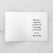 Modern Simple Cool Custom Photo Birthday Greeting Kaart (Binnen)