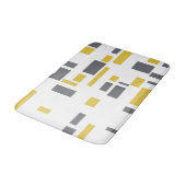 Modern, simple, cool geometric yellow gray pattern badmat (Gekanteld)