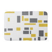 Modern, simple, cool geometric yellow gray pattern badmat (Voorkant)