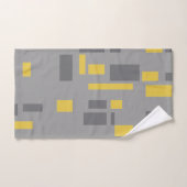 Modern, simple, cool geometric yellow gray pattern handdoek (Handdoek)