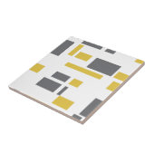 Modern, simple, cool geometric yellow gray pattern tegeltje (Zijkant)