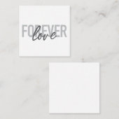 Modern, simple, cool typography of Forever Love Notitiekaartje (Voorkant / Achterkant)