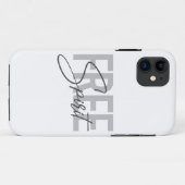 Modern, simple, cool typography of Free Spirit Case-Mate iPhone Case (Achterkant (horizontaal))