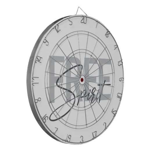 Modern, simple, cool typography of Free Spirit Dartbord (Voorkant Links)