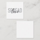 Modern, simple, cool typography of Spread Love Notitiekaartje (Voorkant / Achterkant)