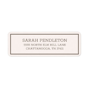 Modern Simple Cream Brown Etiket