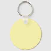 Modern Simple Cream Trendy Minimalist Plain Name Sleutelhanger (Achterkant)