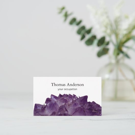 Modern Simple Crystal Gem Trendy Visitekaartje (Staand voorkant)