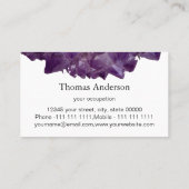 Modern Simple Crystal Gem Trendy Visitekaartje (Achterkant)