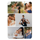 Modern Simple Custom 6 Photo Collage Magnet Magneet (Verticaal)
