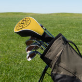 Modern Simple Custom Business Logo Yellow Branded Golfheadcover (Insitu)