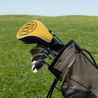 Modern Simple Custom Business Logo Yellow Branded  Golfheadcover