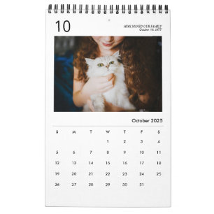 Modern Simple Custom Family Photo 2023 Calendar Kalender