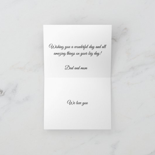 Modern Simple Custom Photo Birthday Greeting Card Bedankkaart (Binnen)