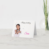 Modern Simple Custom Photo Birthday Greeting Card Bedankkaart (Voorkant)