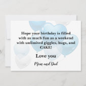 Modern Simple Custom Photo Birthday Greeting Card Kaart (Achterkant)