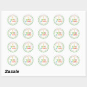 Modern Simple Custom Photo Birthday Ronde Sticker (Vel)
