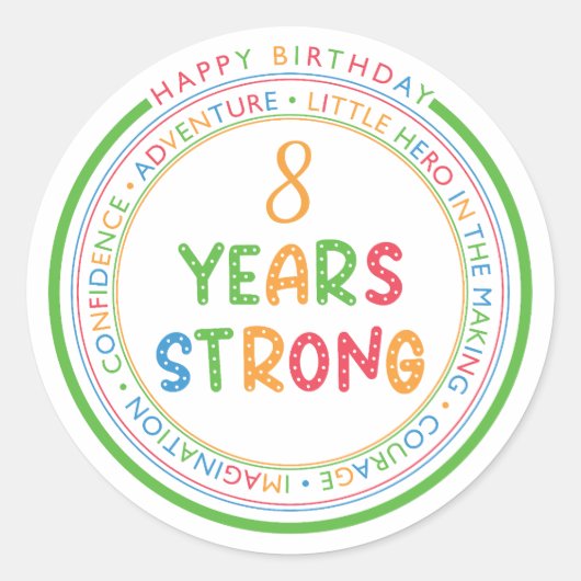 Modern Simple Custom Photo Birthday Ronde Sticker (Voorkant)