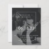 Modern Simple Custom Photo Wedding Invitation (Voorkant)