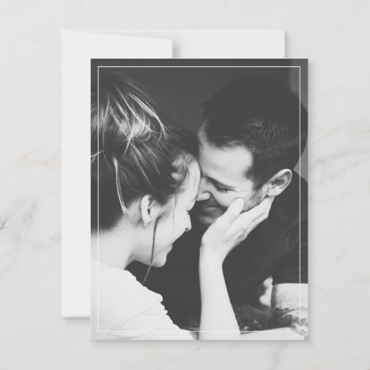 Modern Simple Custom Photo Wedding Invitation (Achterkant)