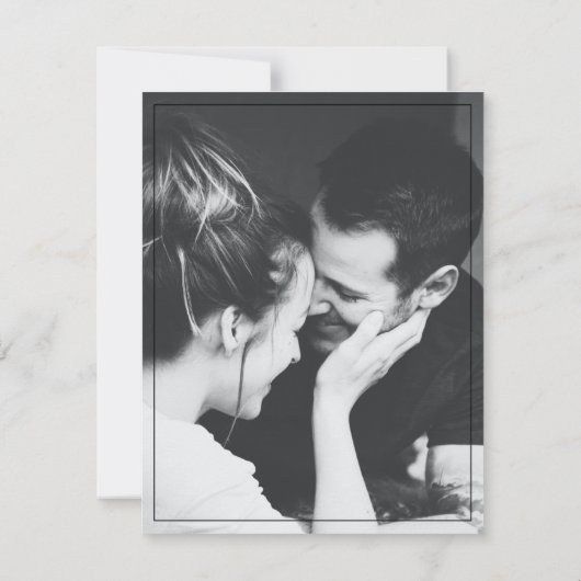 Modern Simple Custom Photo Wedding Invitation (Achterkant)