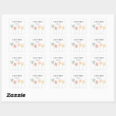 Modern Simple Cute Girly Floral A Gift From Vierkante Sticker (Vel)