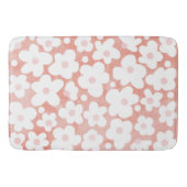 Modern Simple Daisies Pastel Pink Terracotta Badmat (Voorkant)