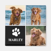 Modern Simple Dog Lover Custom Photo Collage Pet Magneet (Voorkant)
