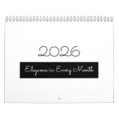 Modern Simple Elegant 2026 Calendar Kalender (Hoes)