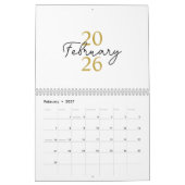 Modern Simple Elegant 2026 Calendar Kalender (Feb 2027)