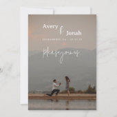 Modern Simple Elegant 5 Photo Wedding Kaart (Voorkant)