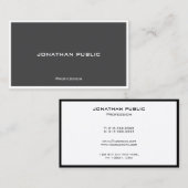 Modern Simple Elegant Black And White Template Visitekaartje (Voorkant / Achterkant)