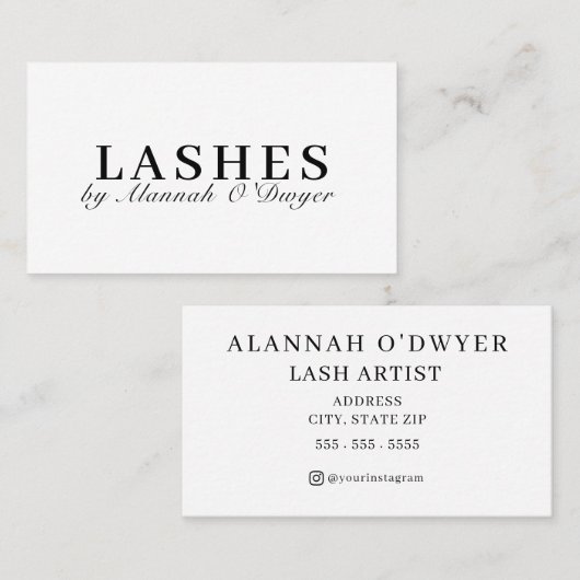 Modern, Simple, Elegant Business Card Visitekaartje (Voorkant / Achterkant)