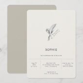 Modern Simple Elegant Lily Linen Vrijgezellenfeest Kaart (Voorkant / Achterkant)