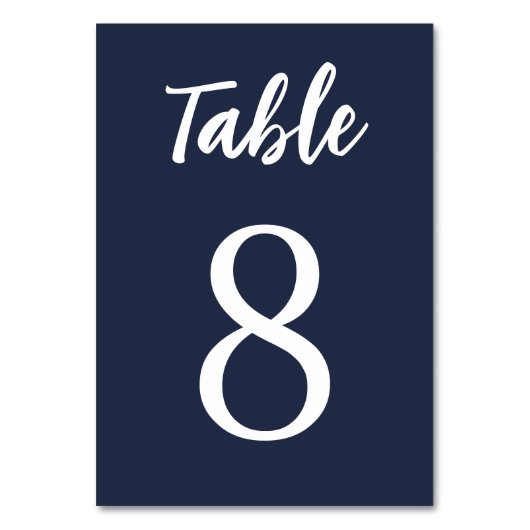 Modern Simple Elegant Navy Blue Wedding Kaart (Achterkant)