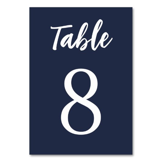 Modern Simple Elegant Navy Blue Wedding Kaart (Voorkant)