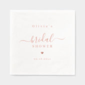 Modern simple elegant script bridal shower party folie servetten (Voorkant)