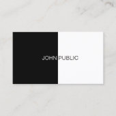 Modern Simple Elegant Template Black And White Visitekaartje (Voorkant)