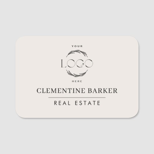 Modern simple Elegant your logo Naamplaatje (Voorkant)