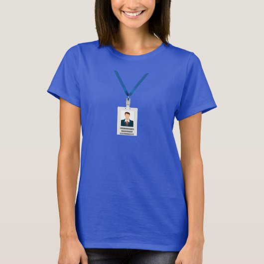 Modern Simple Employee ID Kaart bedrijfskostuum T-shirt (Voorkant)