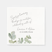 Modern Simple Eucalyptus Greenery Wedding Servet (Voorkant)