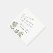 Modern Simple Eucalyptus Greenery Wedding Servet (Hoek)