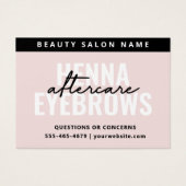 Modern Simple Eyebrow Tint Henna Brows Aftercare Visitekaartje (Voorkant)