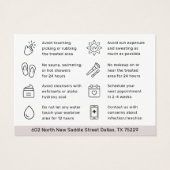 Modern Simple Eyebrow Tint Henna Brows Aftercare Visitekaartje (Achterkant)