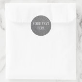 Modern Simple Faux Grey Felt Sticker Label (Tas)