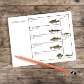 Modern Simple Fisherman Fish Weekly Calendar Notitieblok